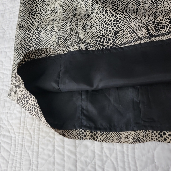 Robbie Bee Womens 100% Silk Snake Print Sleeveless Sheath Dress Size 6 - Picture 6 of 13